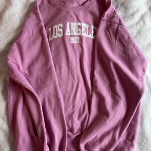 Women's Pink Crew Neck Sweater